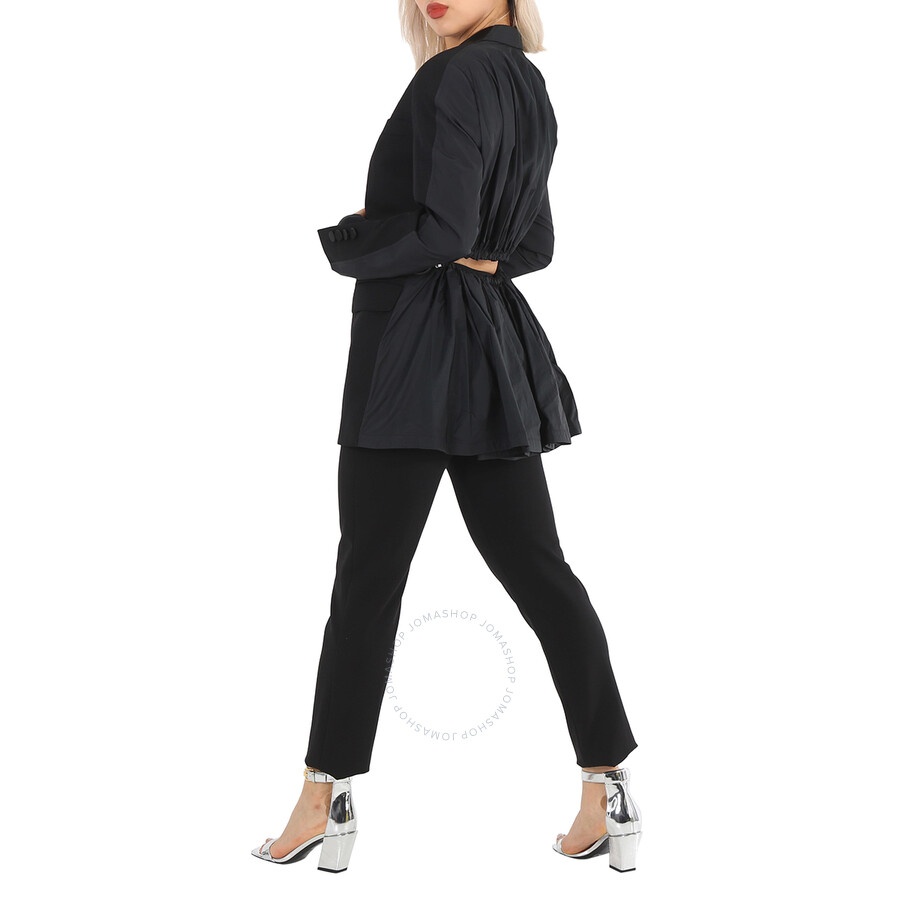 Burberry Black Wool And Taffeta Cut-out Back Tuxedo Jacket - 6