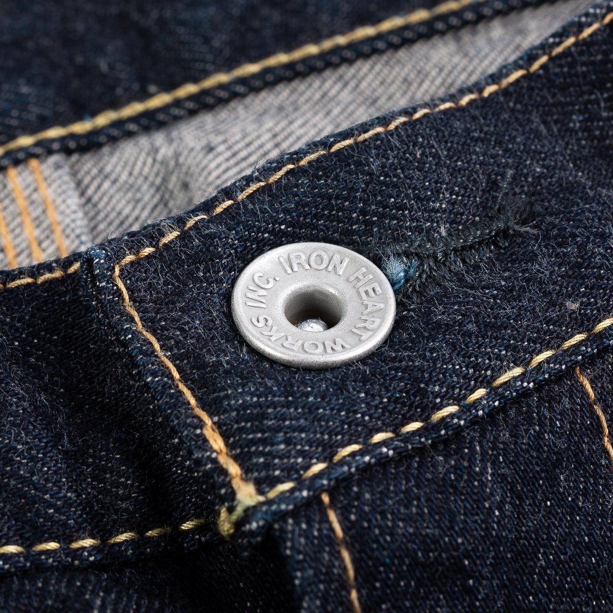 IH-828-IND 14oz Selvedge Double Knee Work Pants - Indigo - 8