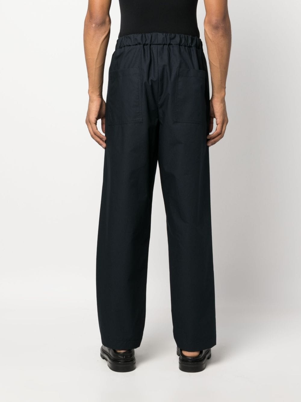 elasticated straight-leg trousers - 4