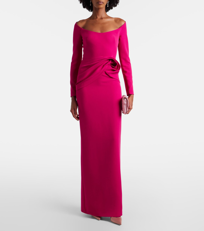 Safiyaa Emmina draped crêpe gown outlook
