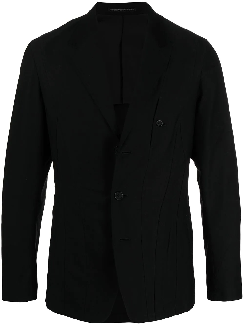 panelled stitch blazer - 1