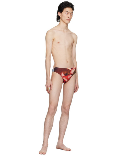 Jean Paul Gaultier Red 'The Roses' Swim Briefs outlook
