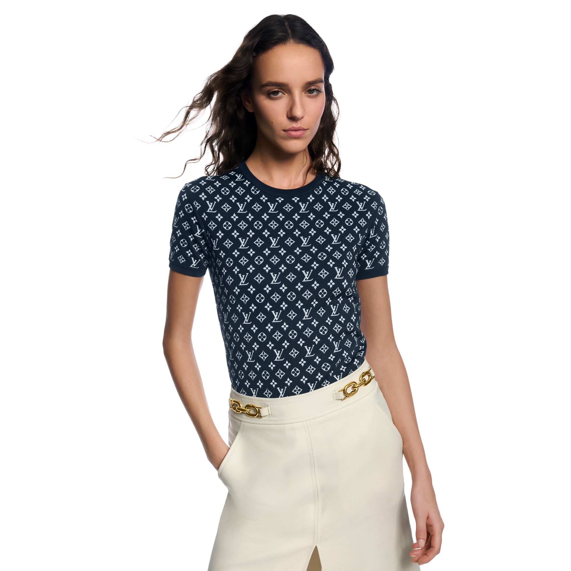 Monogram Jacquard Knit Top - 2