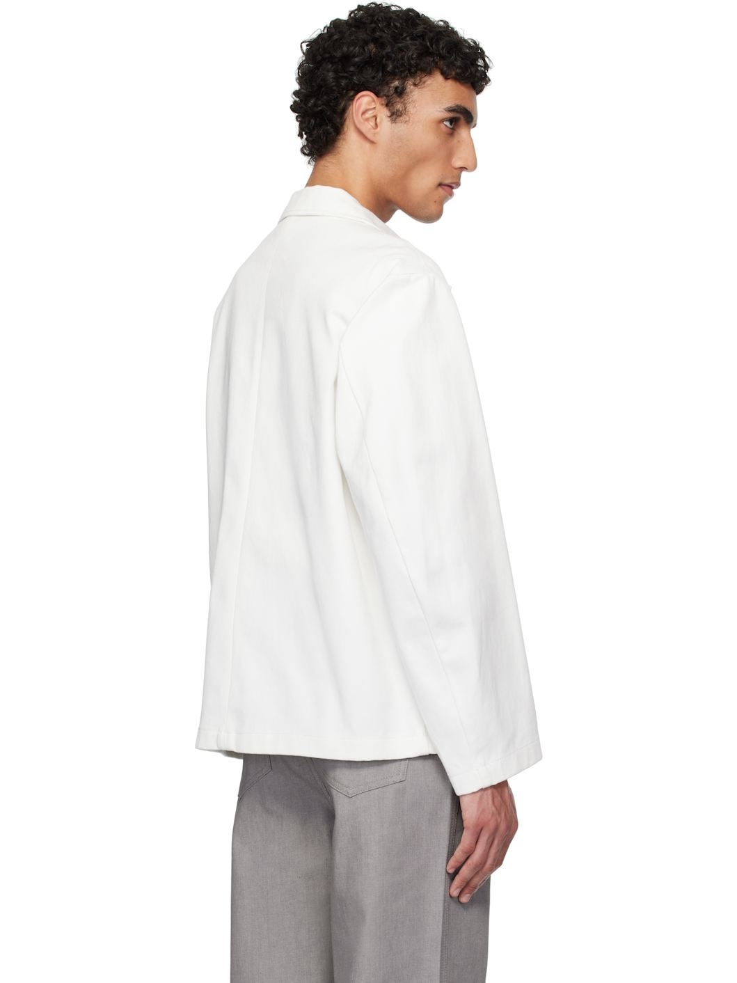 White Pocket Denim Jacket - 3