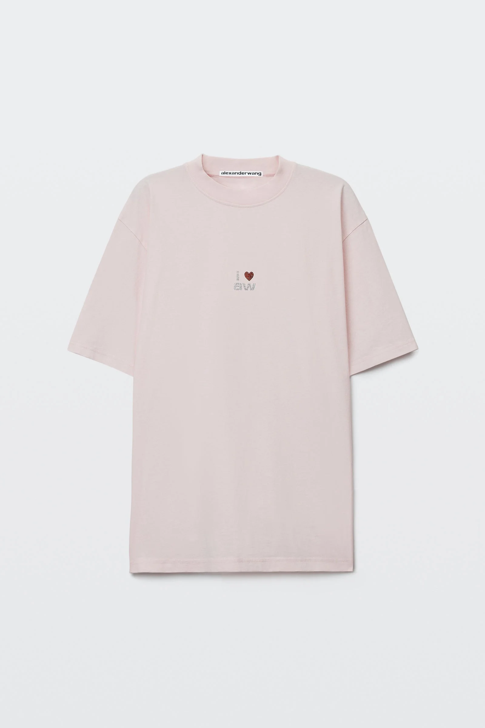crystal hotfix i heart aw oversized tee - 1