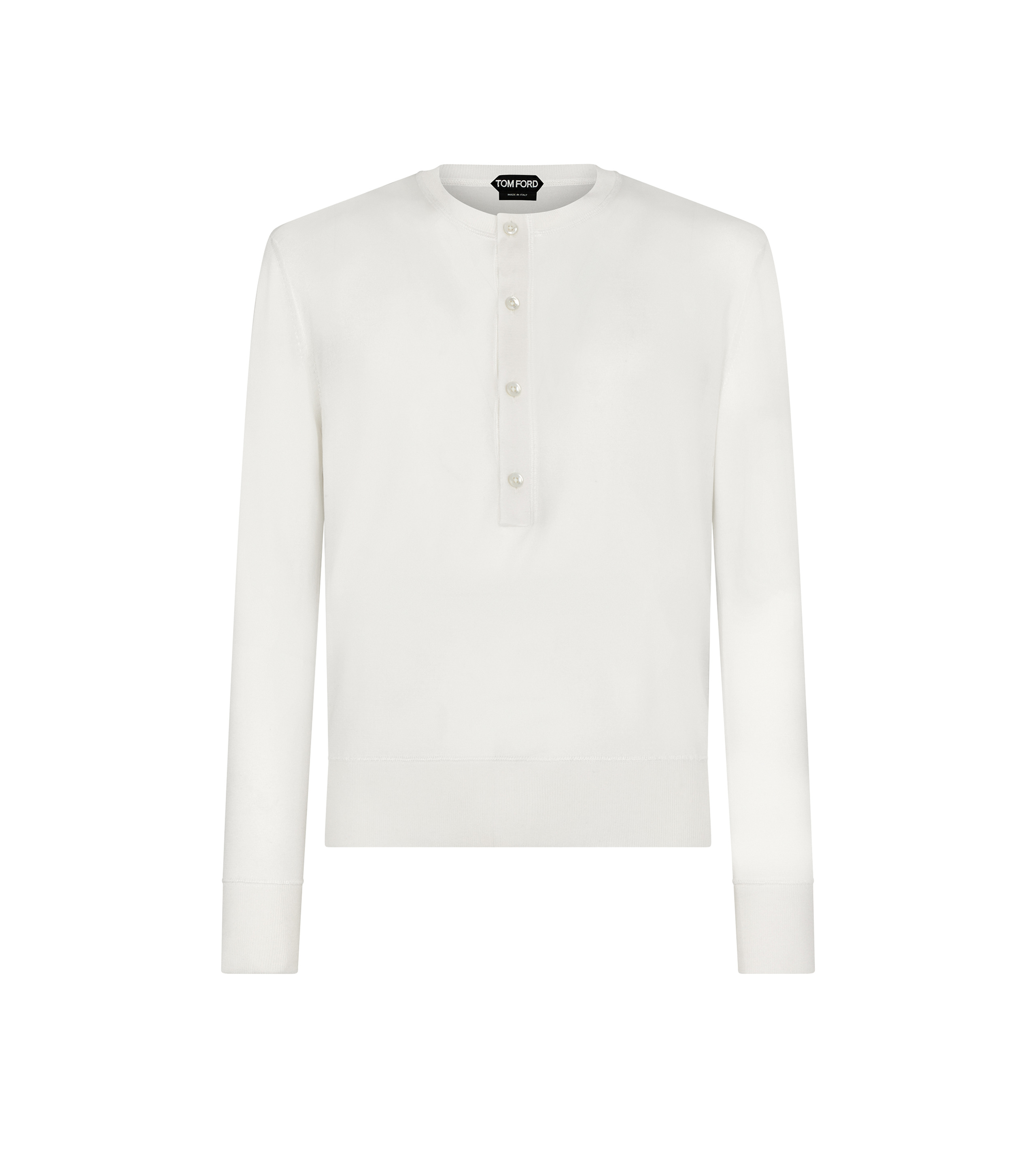 LIGHTWEIGHT SILK CUPRO HENLEY - 1