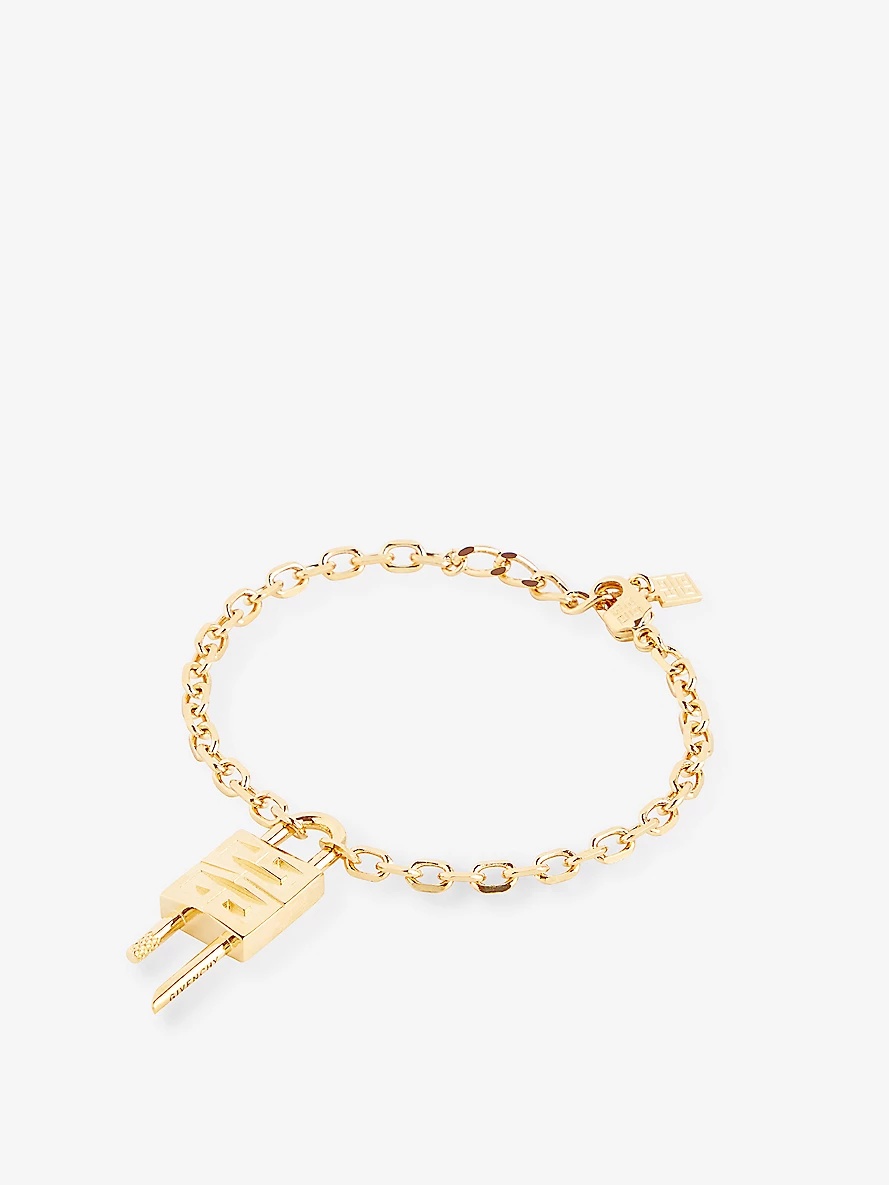Brand-emblem brass bracelet - 1
