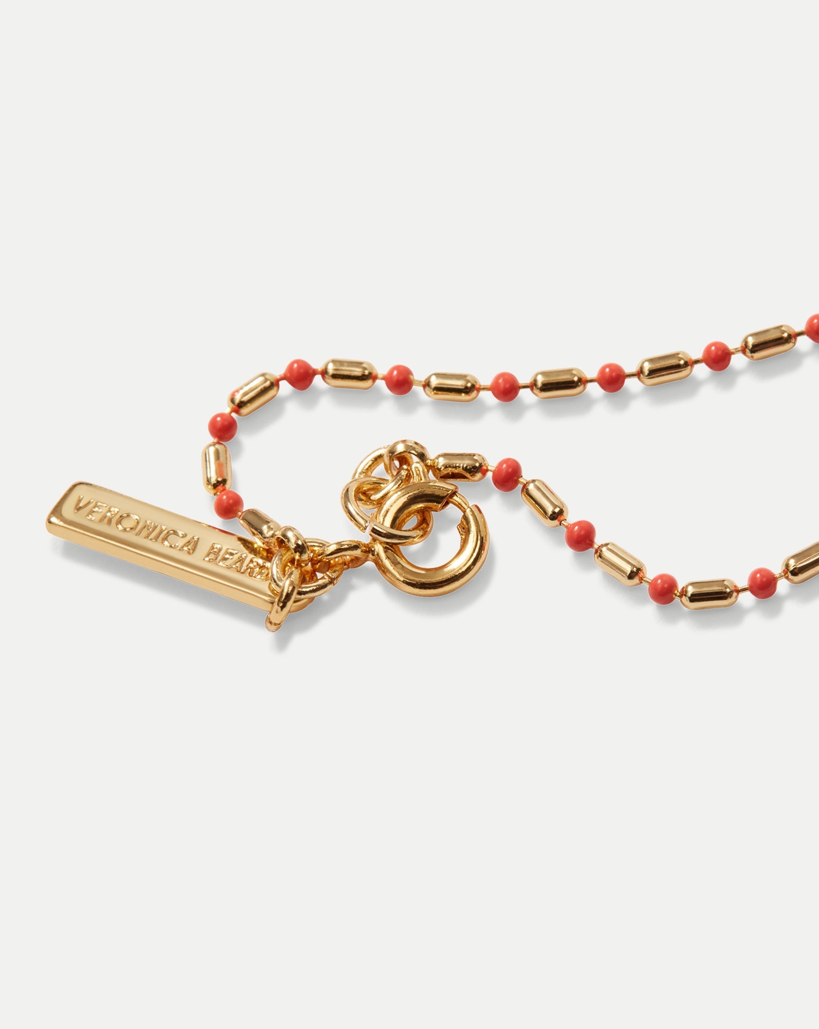 LONG ENAMEL BEAD CHAIN NECKLACE - 3