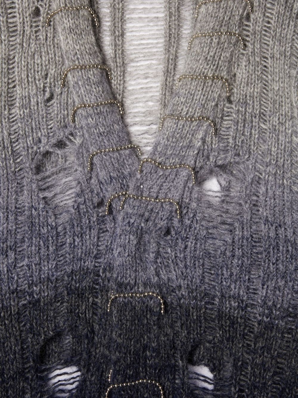 distressed mohair cardigan - 3