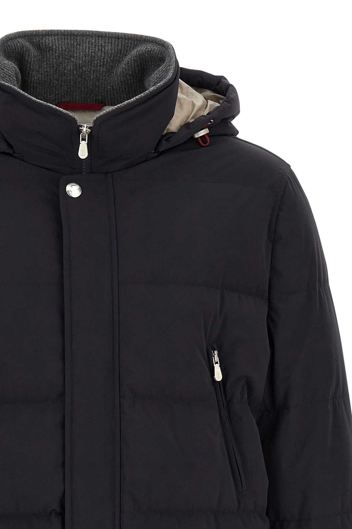 Knit insert down jacket - 3
