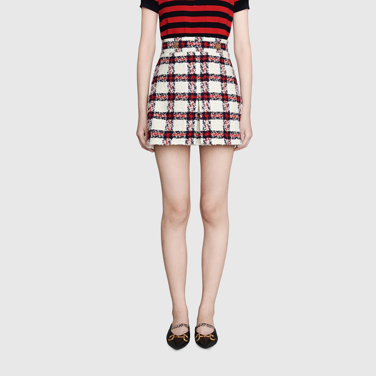 Check tweed skirt - 3