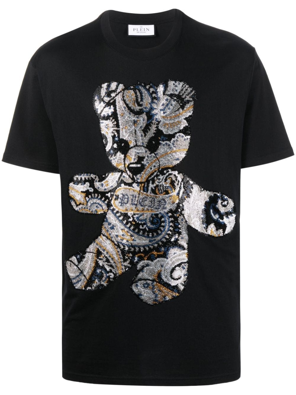 teddy bear-print crystal-embellished T-shirt - 1