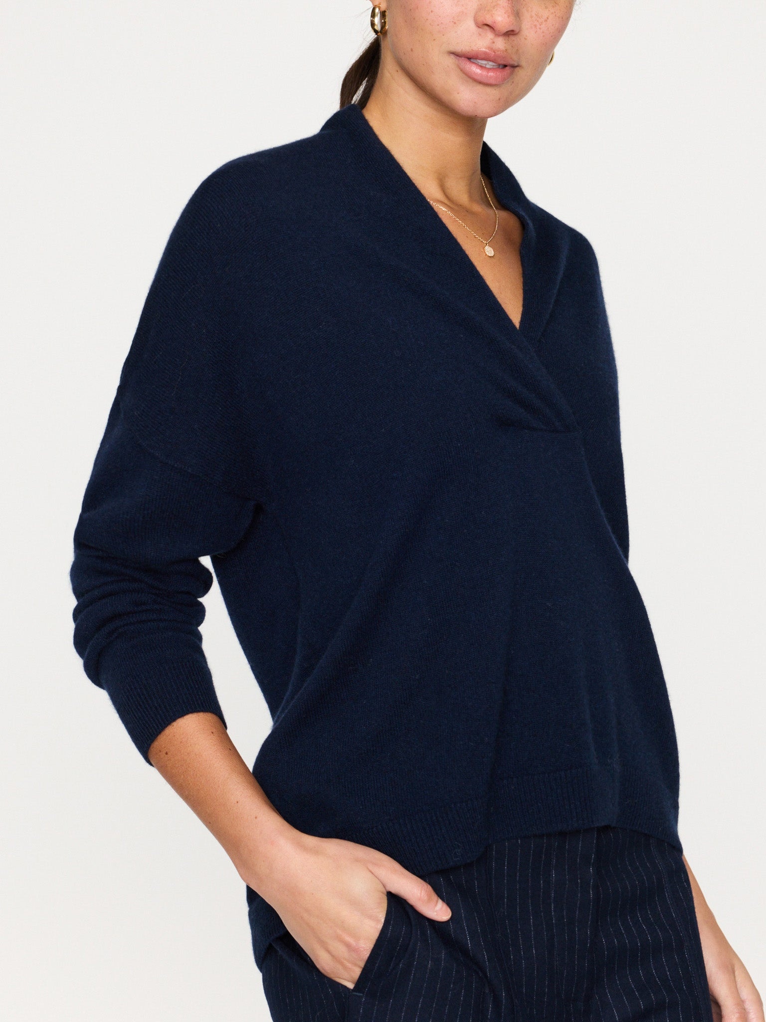 The Siena Wrap Neck Pullover - 4