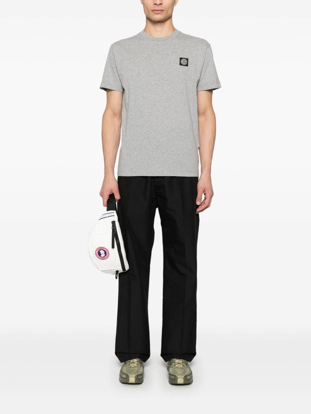 Stone Island Men Logo T-Shirt - 4
