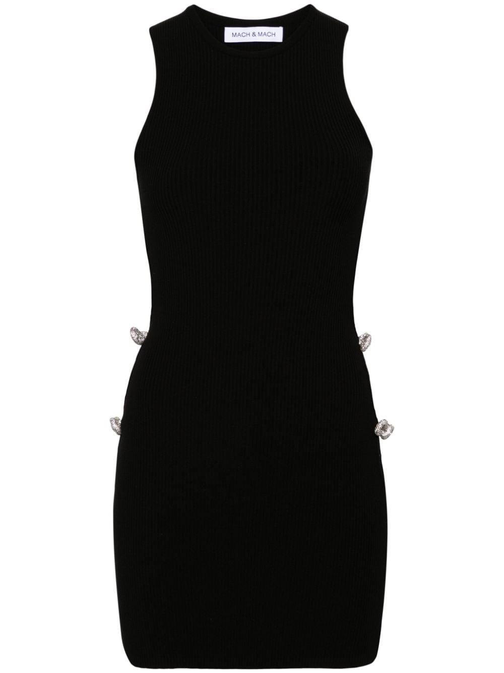 cut-out ribbed minidress - 1
