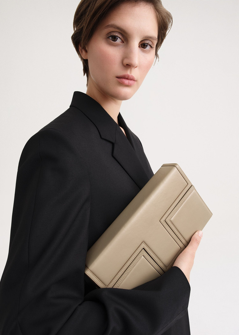 Totême T-Clutch ivory outlook