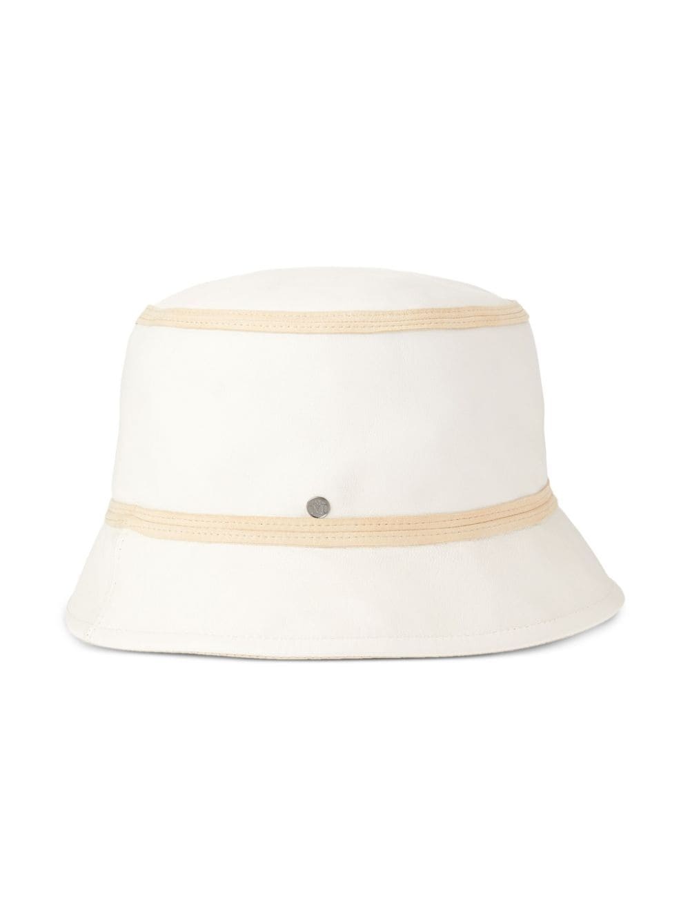 logo-appliquÃ© leather bucket hat - 3