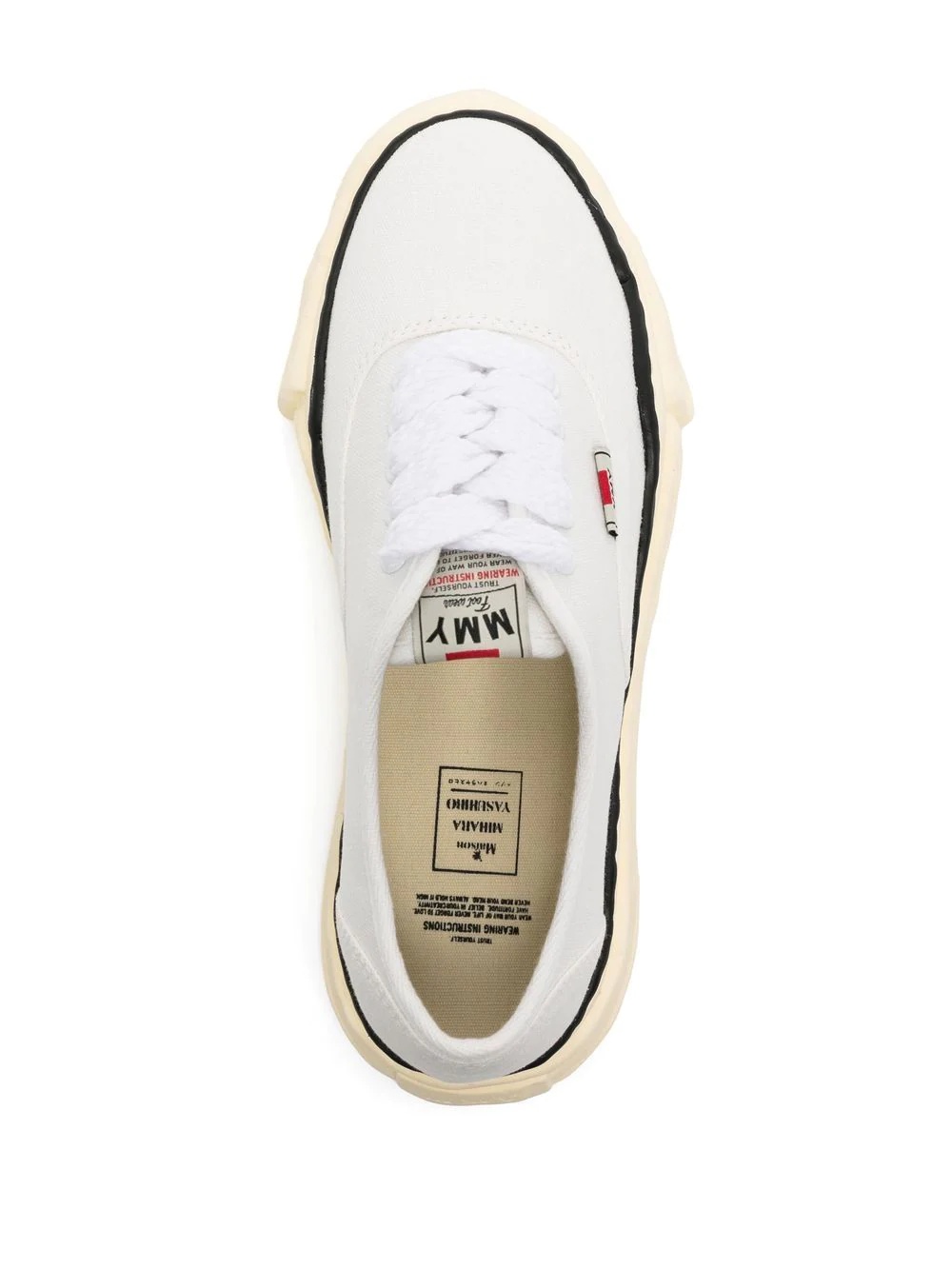 lace-up low-top sneakers - 4