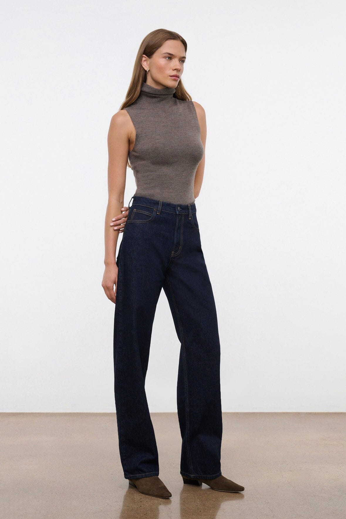 STAUD LEO HIGH RISE JEAN INDIGO - 3