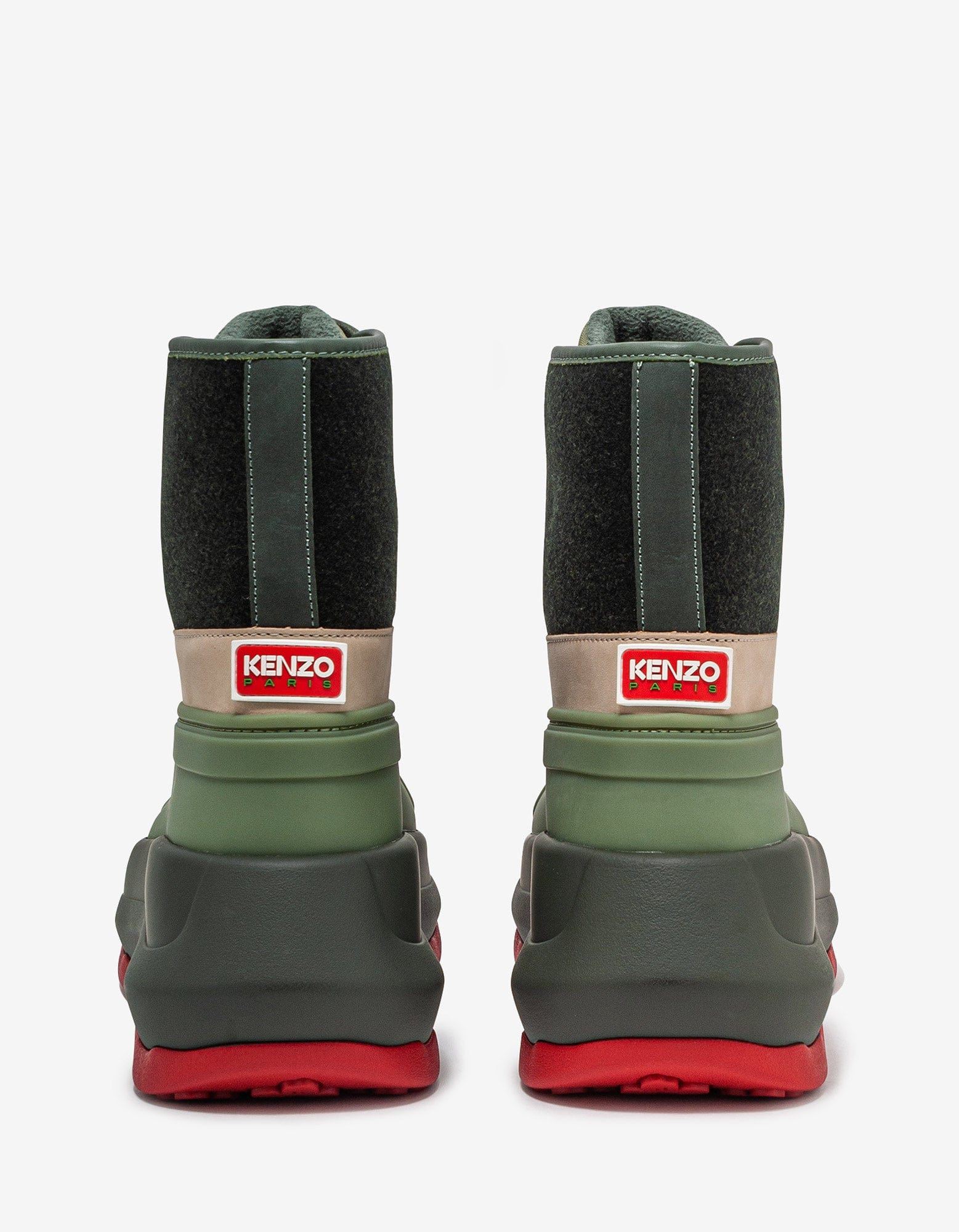 Kenzo Hunter Green Utilitarian Ankle Boots - 5