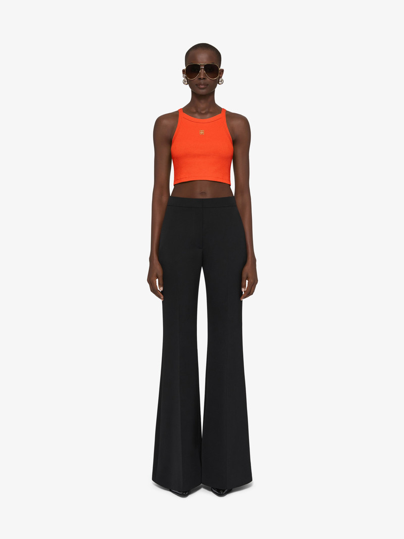 Givenchy CROPPED TANK TOP IN COTTON WITH 4G LIQUID DETAIL outlook