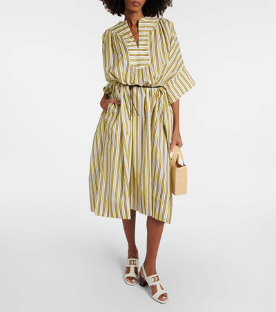 Yves Salomon Striped cotton midi dress outlook