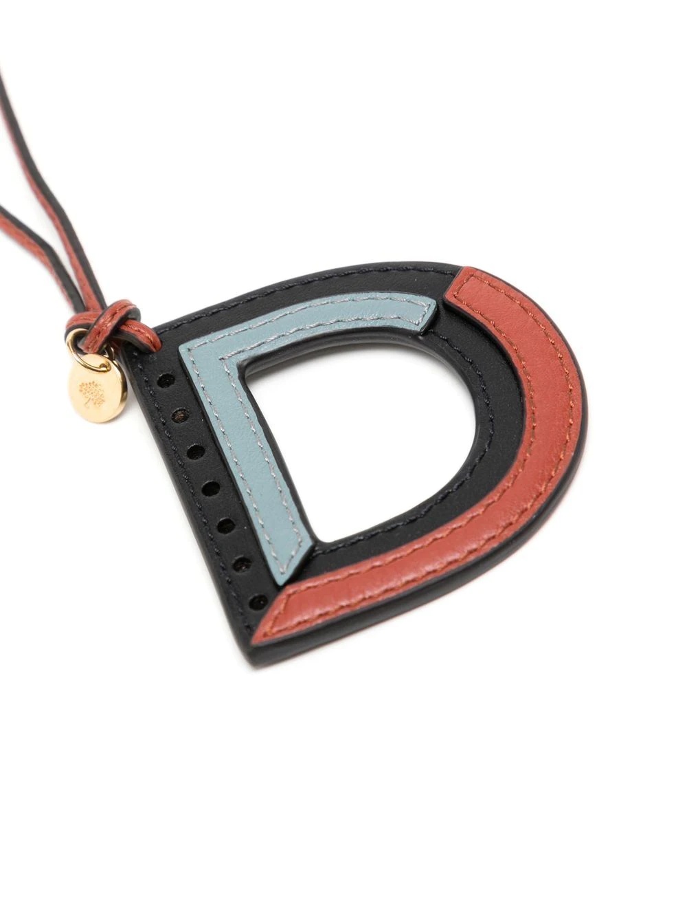 letter-motif leather keychain - 2