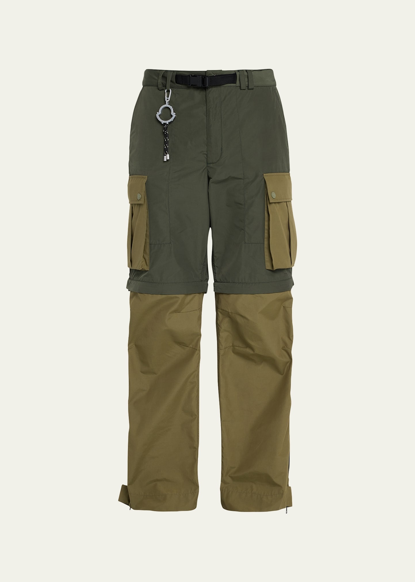 Moncler x Pharrell Williams Men's Zip-Off Colorblock Cargo Pants - 1