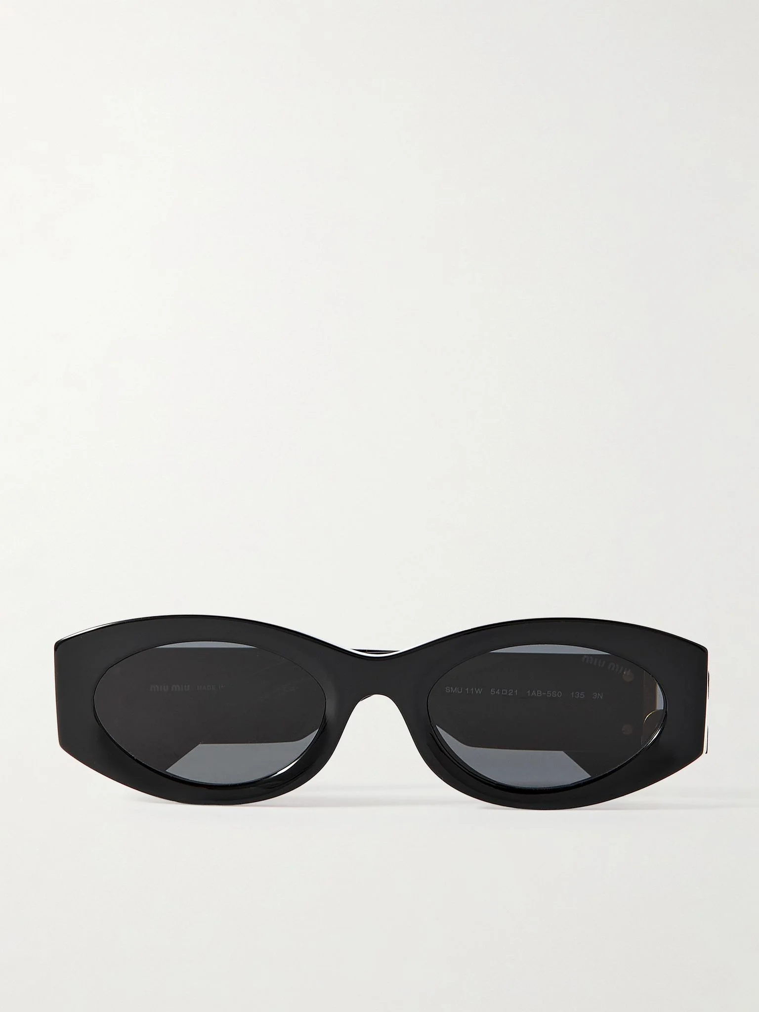 Glimpse oval-frame acetate sunglasses Black - 1