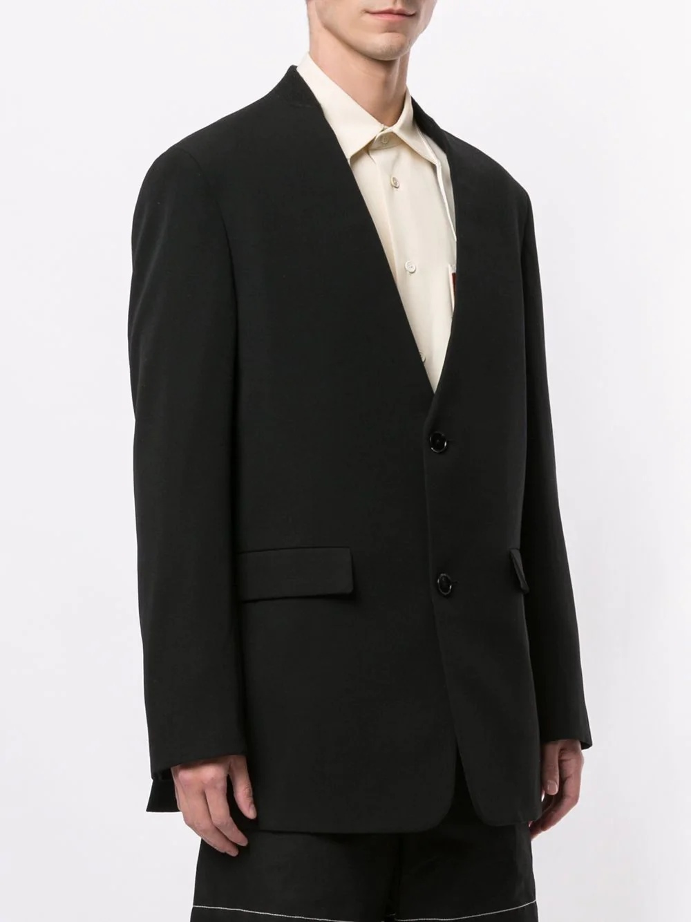 Anton inverted-lapel blazer - 3