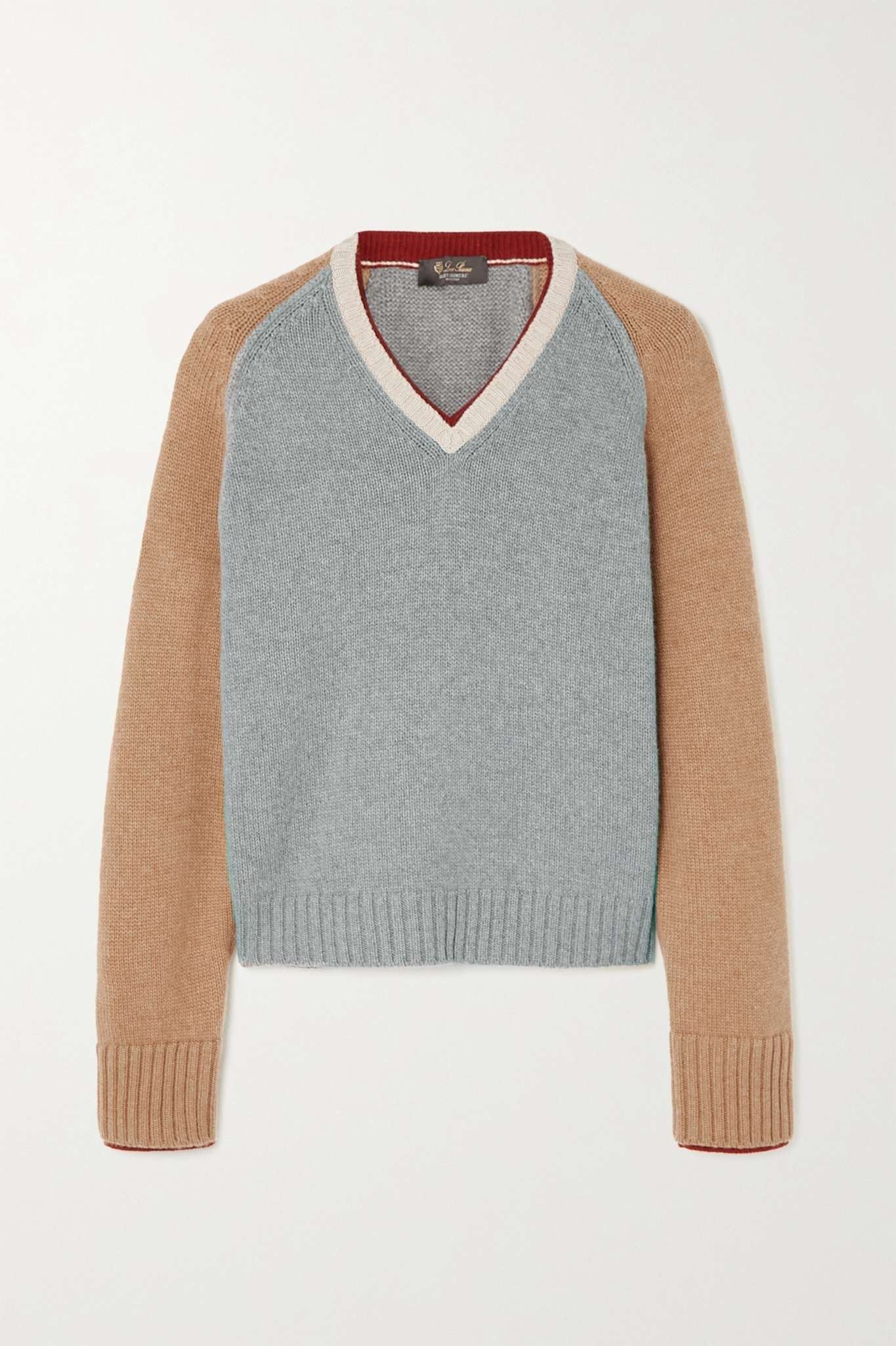 Columbia color-block cashmere sweater - 1