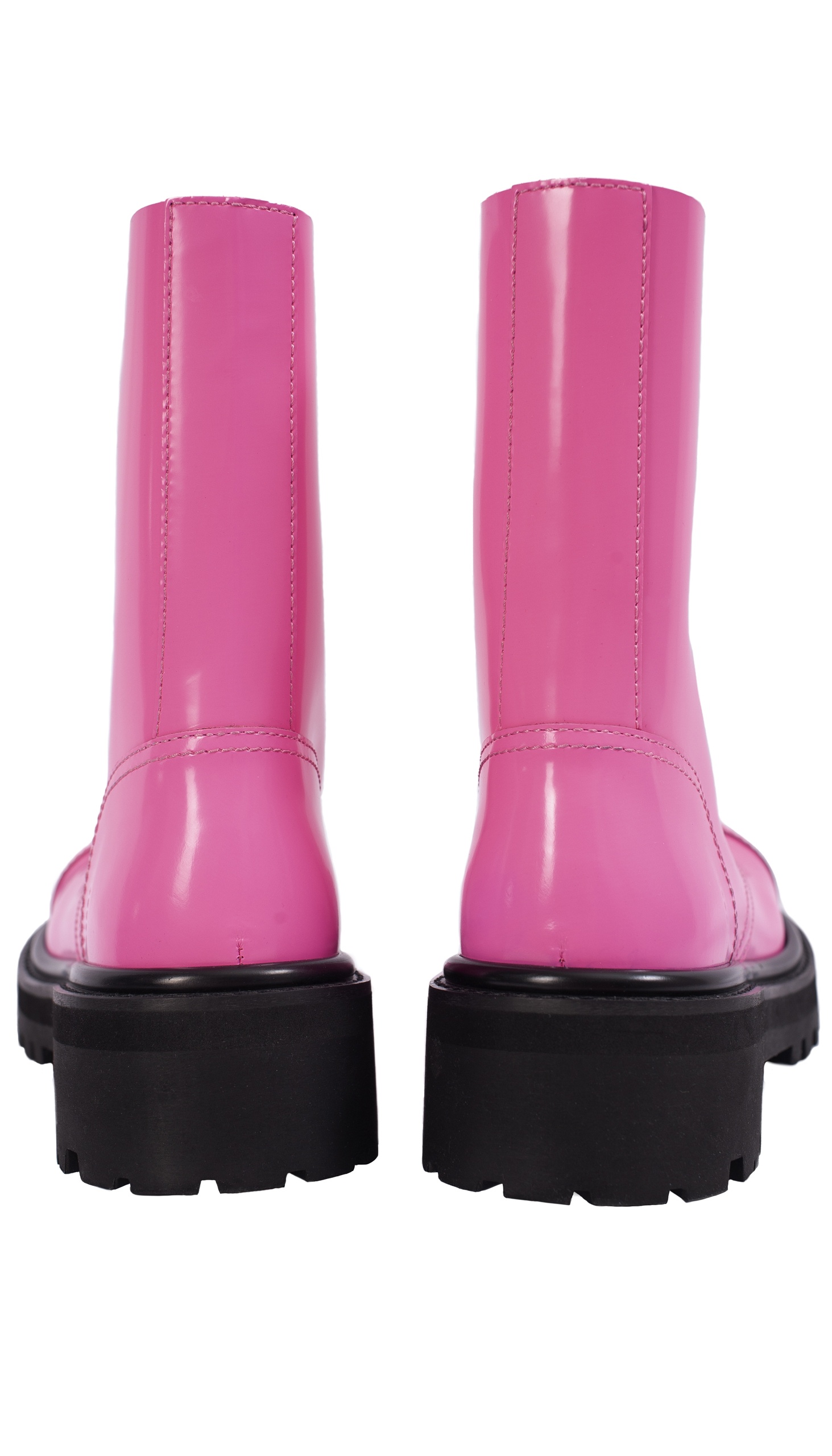 PINK LEATHER BOOTS - 2