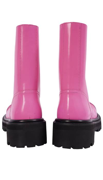 VETEMENTS PINK LEATHER BOOTS outlook
