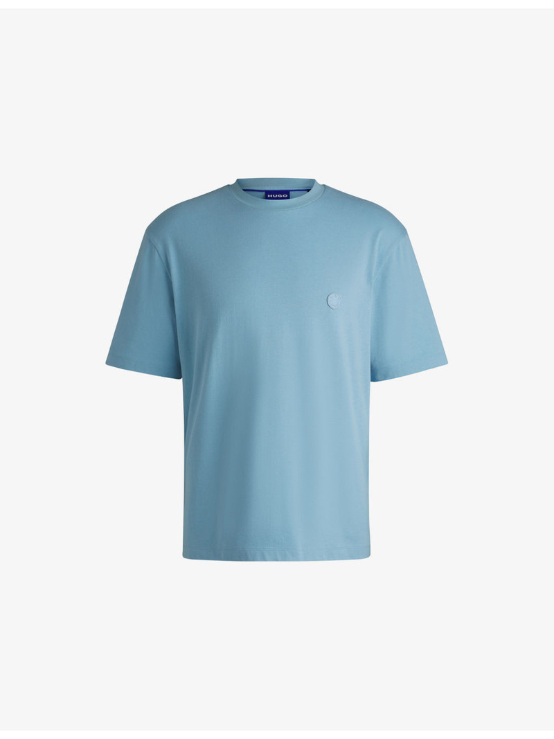 Happy HUGO logo-patch cotton-jersey T-shirt 1