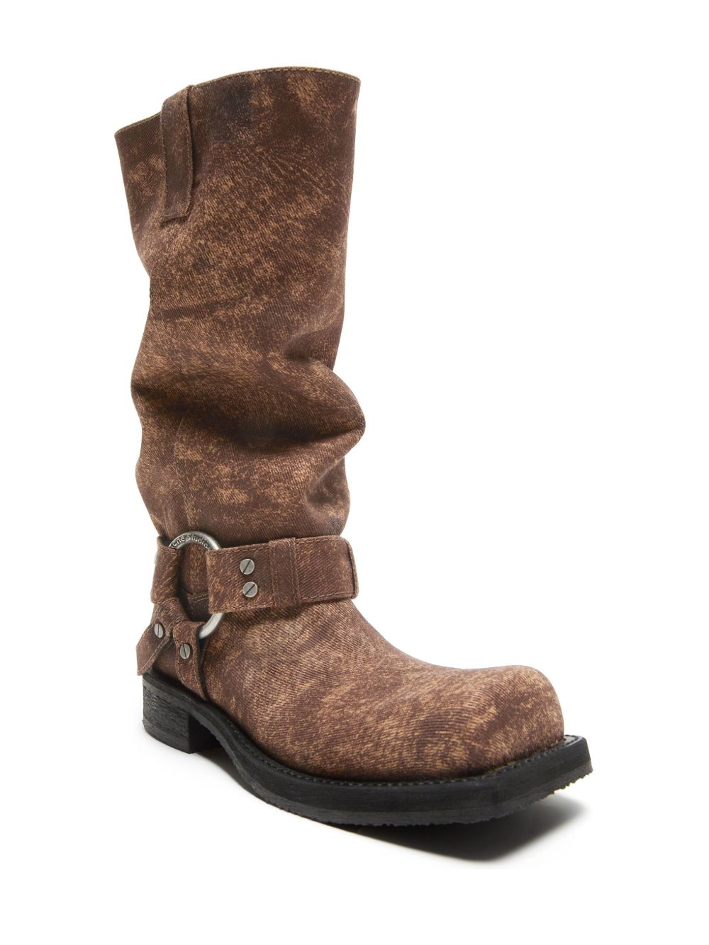 buckle-detail leather boots - 3