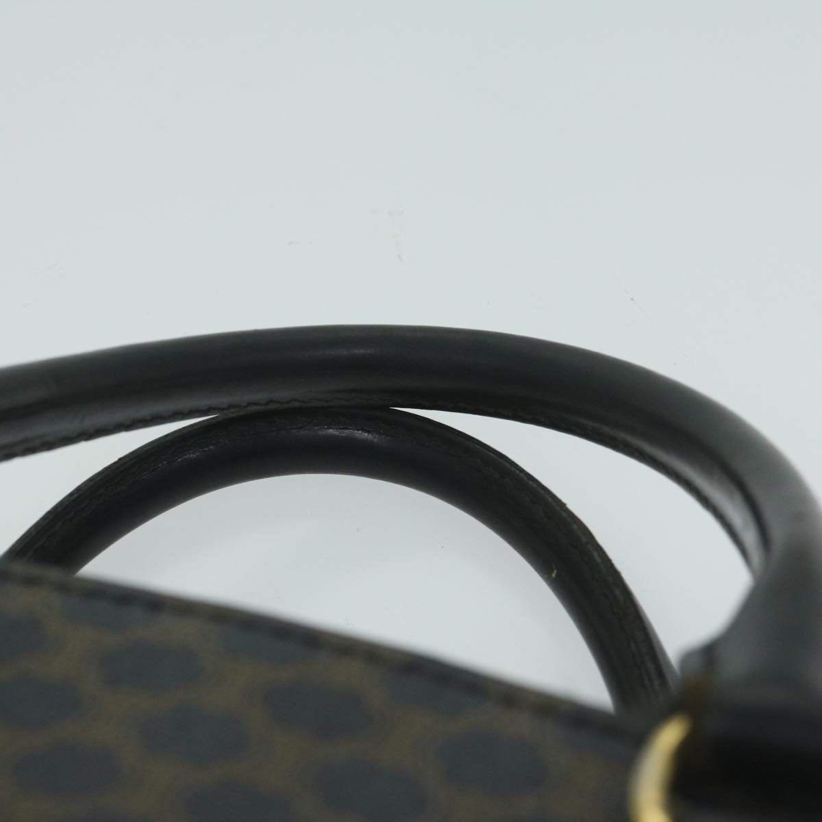 CELINE Macadam Canvas Hand Bag Pvc Brown Black - 14