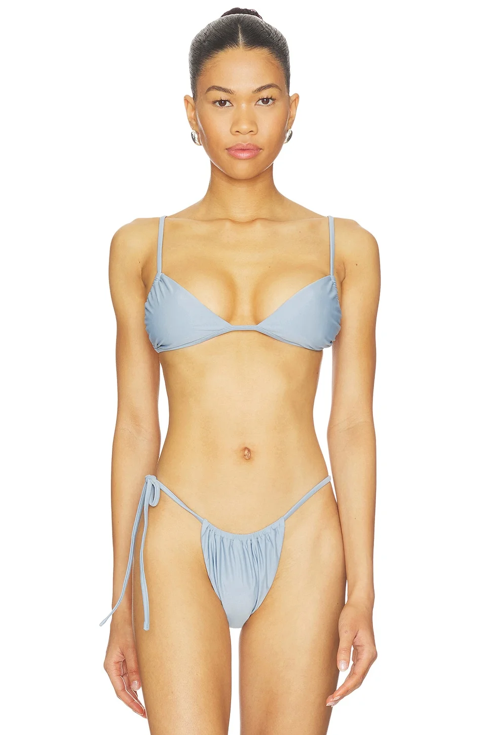 Lucie Gathered String Bikini Top - 1