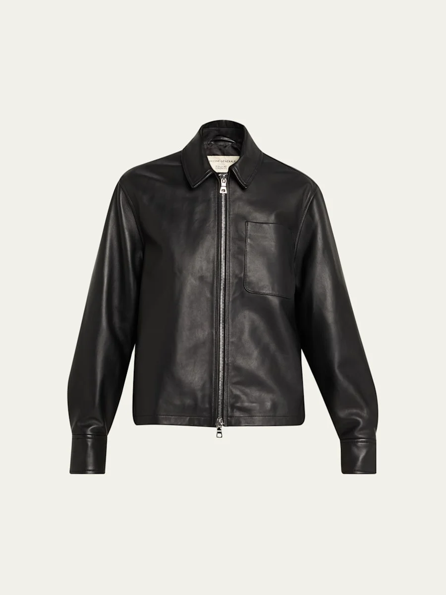 Rhea Lambskin Leather Jacket - 1