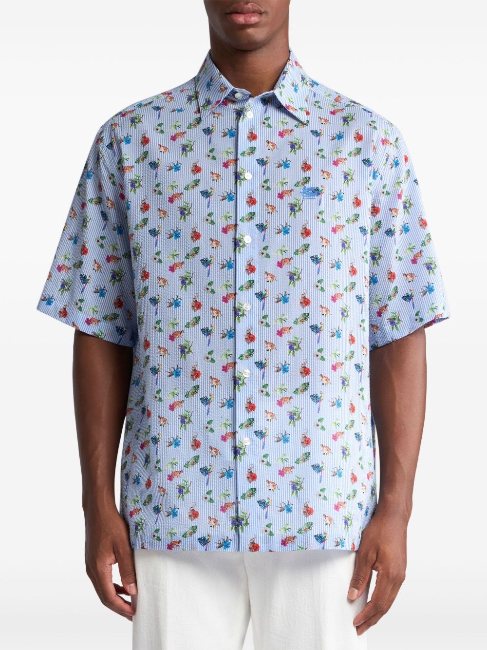 floral-print shirt - 3