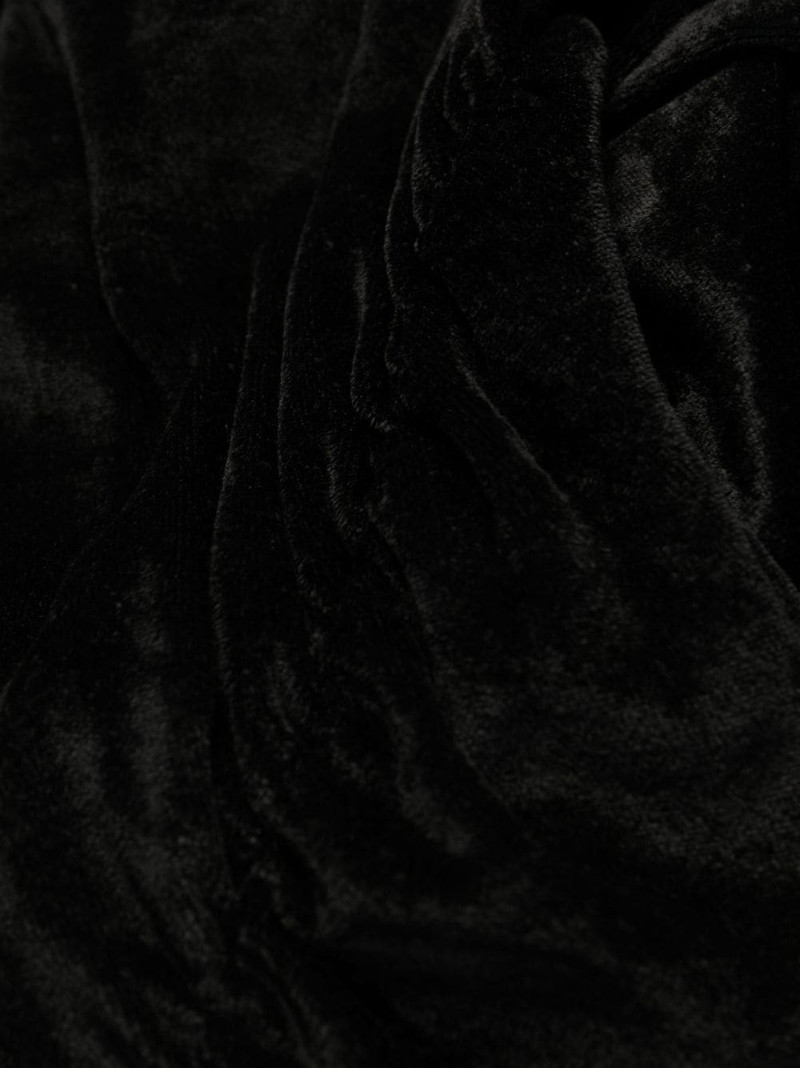 logo-pendant velvet minidress 6