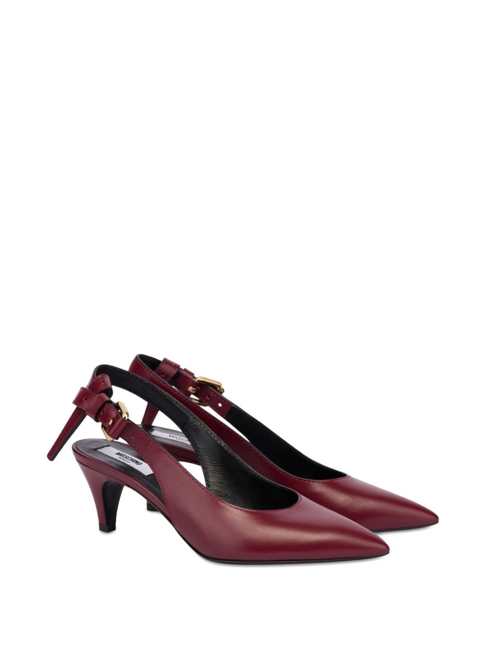 leather slingback pumps - 2