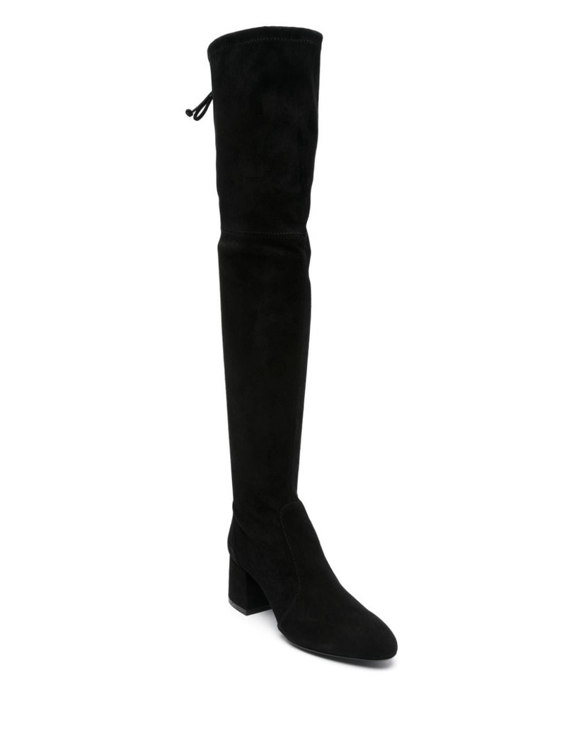 Stuart Weitzman Flareland 70mm suede knee boots outlook