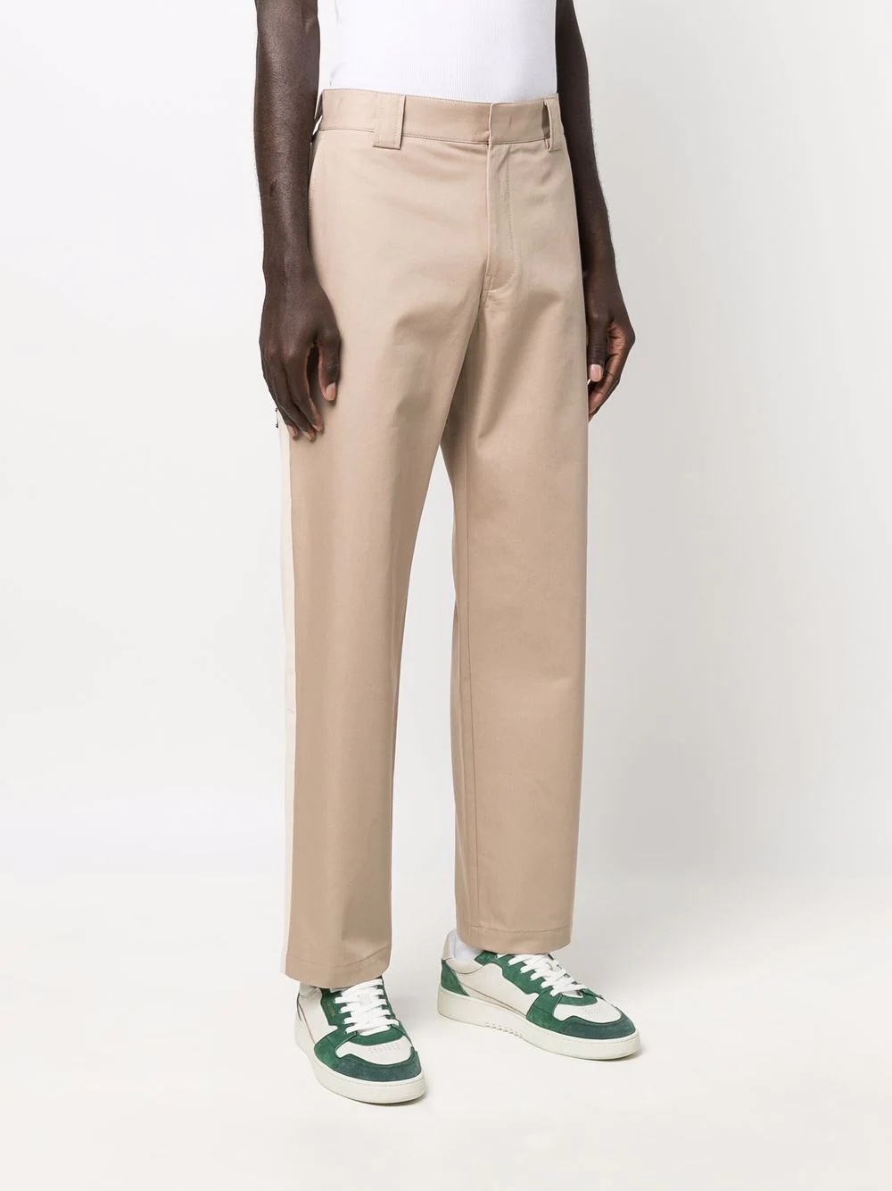 contrasting panel detail trousers - 3