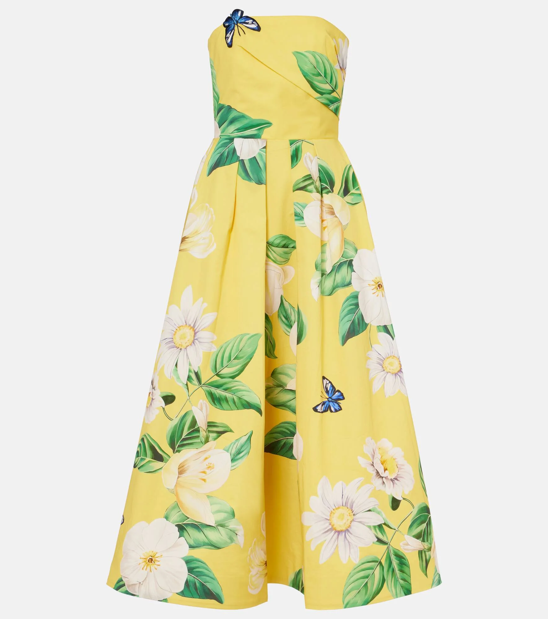 Lynn floral cotton bustier dress - 1