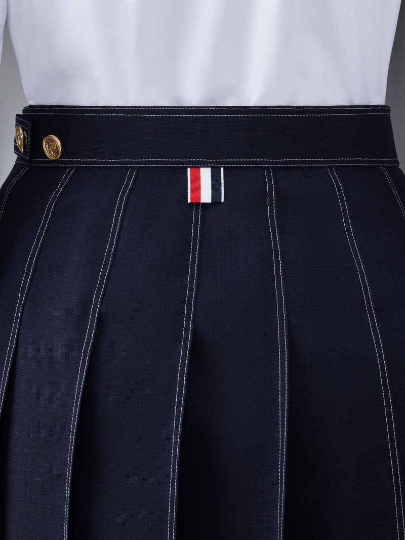 striped pleated wool miniskirt 5