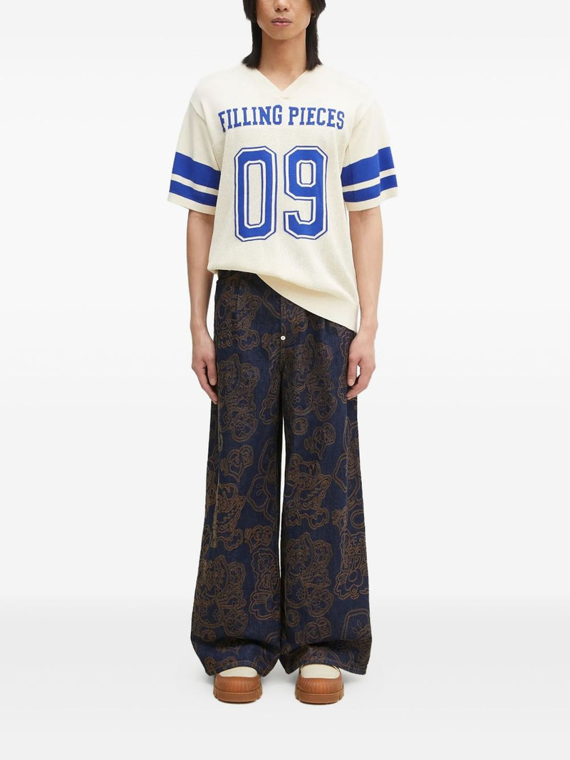 Filling Pieces v-neck logo-print T-shirt outlook