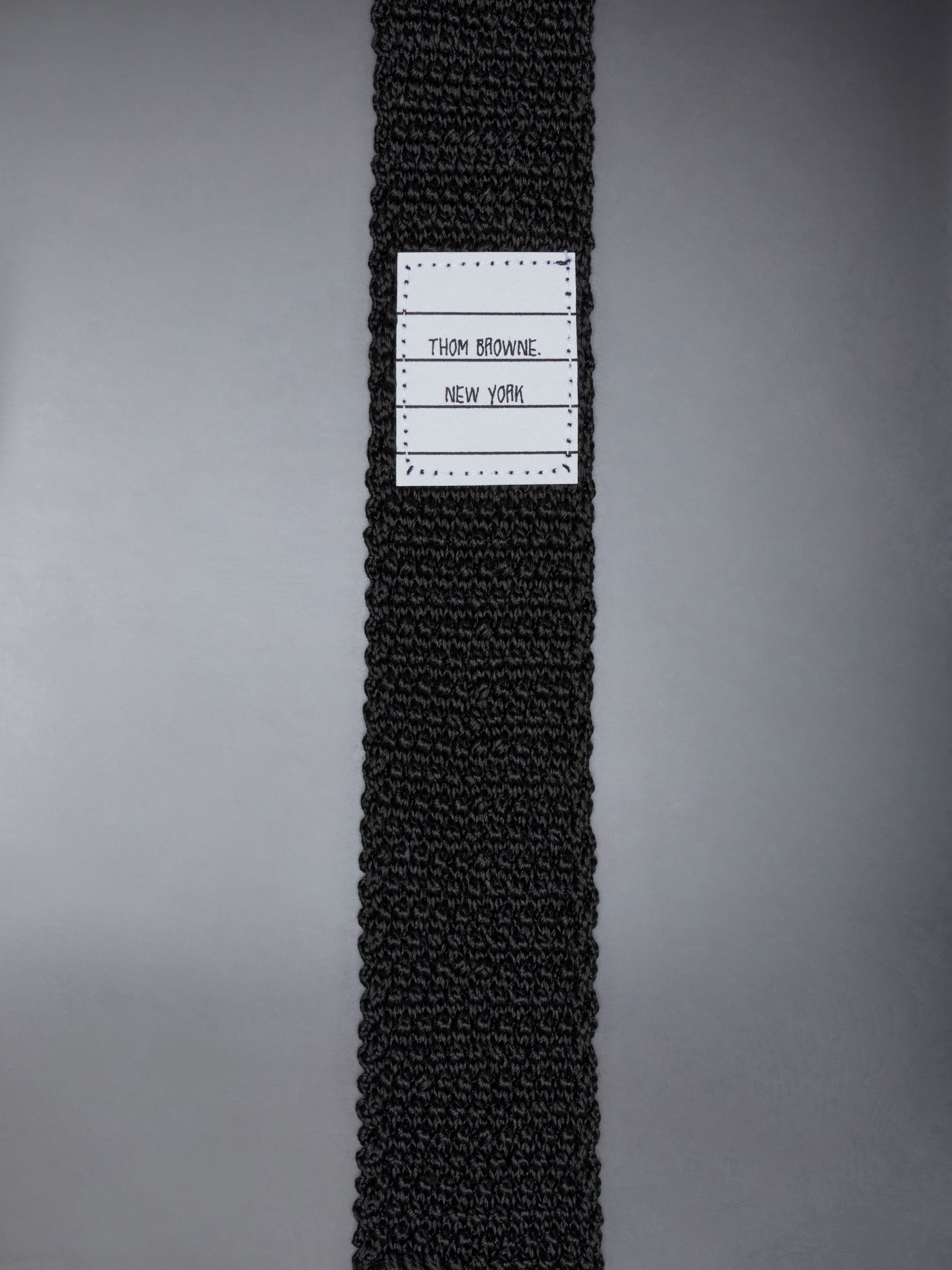 Waffle Stitch Silk Knit 4-Bar Short Tie - 3