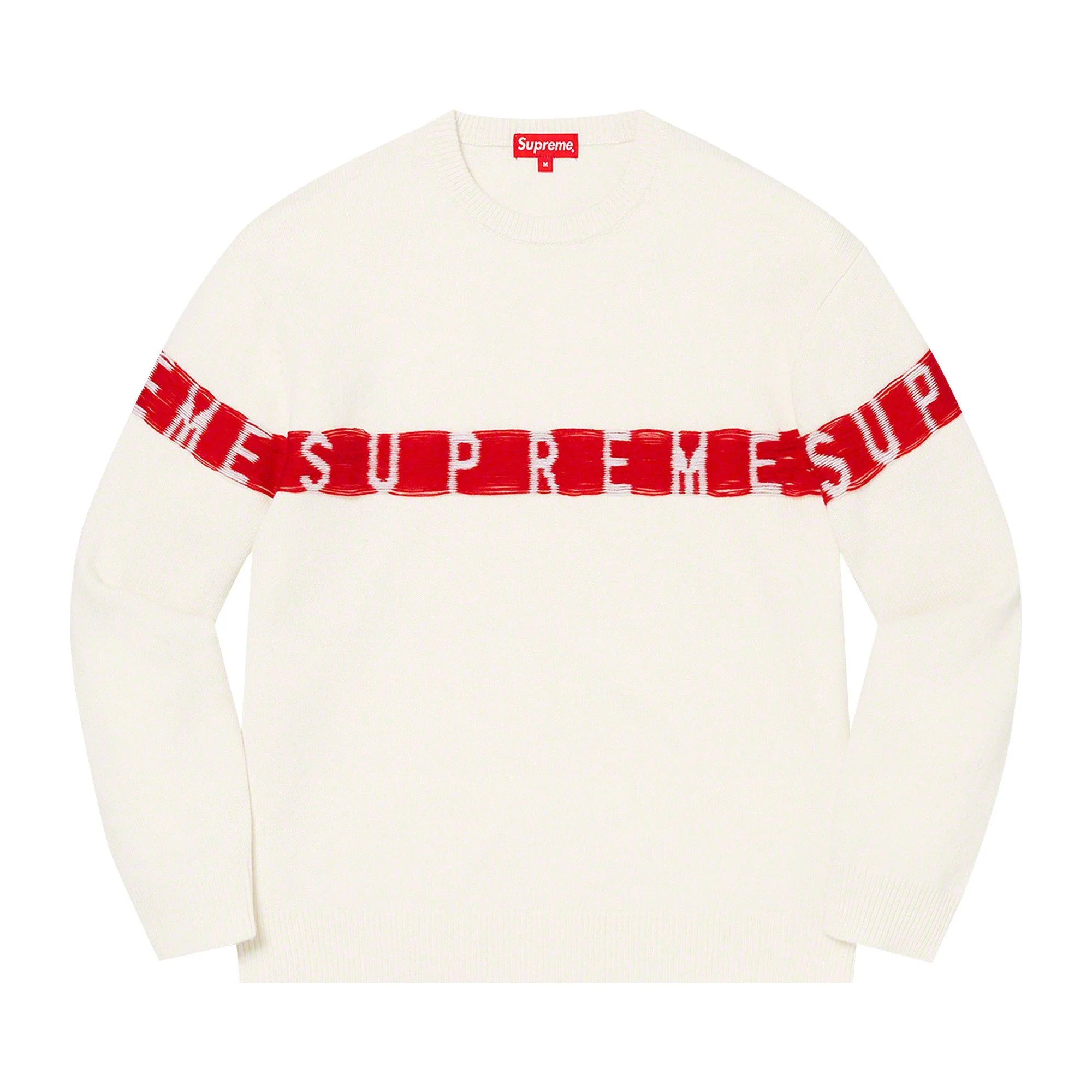 Supreme Inside Out Logo Sweater 'White' - 1
