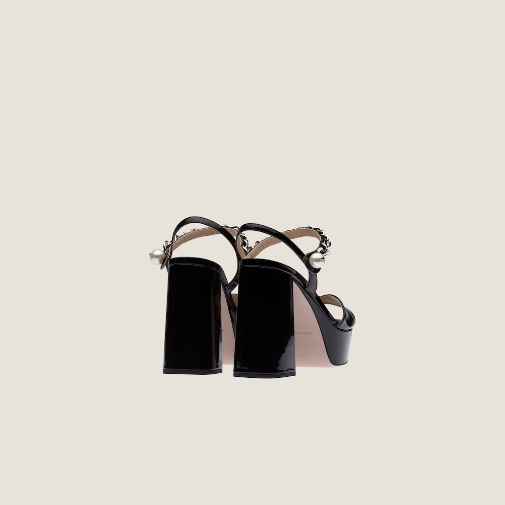Patent leather platform sandals - 2