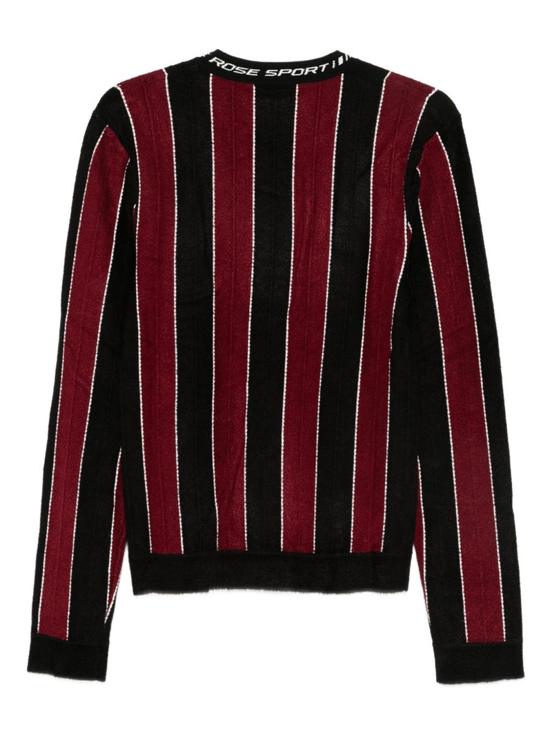 Martine Rose striped logo-print sweater outlook